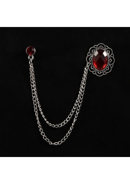 Stil 1 Skeds Moda Taklidi Erkekler Klasik Zincir Broş Takım Elbise Takı Vintage Kristal Dekorasyon Ziyafet Broş Rozetleri Pin Korsaj (Yurt Dışından)