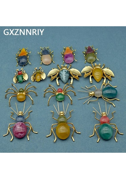 BCG0003K1 Moda Böcek Broş Kadın Aksesuarları Altın Renk Metal Pimler Büyük Reçine Böceği Broş Parti Broşlar Para Ropa Mujer Hediye (Yurt Dışından) fiyatları
