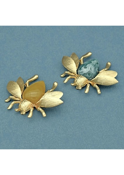 BCG0003K1 Moda Böcek Broş Kadın Aksesuarları Altın Renk Metal Pimler Büyük Reçine Böceği Broş Parti Broşlar Para Ropa Mujer Hediye (Yurt Dışından) indirimleri