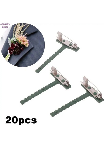 10 Adet 10/20 Adet Sahte Çiçek Broş Pins Plastik Metal Broşlar Unisex Gömlek Yaka Pimleri Kadın Erkek Broş Düğün Parti Dekor Aracı (Yurt Dışından)