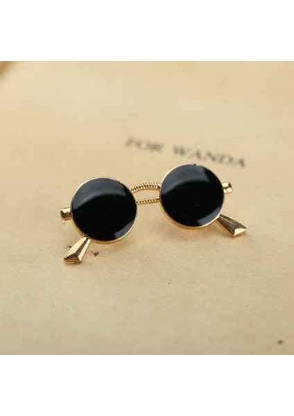 03 Sevimli Gözlük Broş Kore Moda Erkek Takım Elbise Gömlek Yaka Pimleri Kadın Kazak Korsaj Rozeti Lüks Takı Aksesuarları (Yurt Dışından)