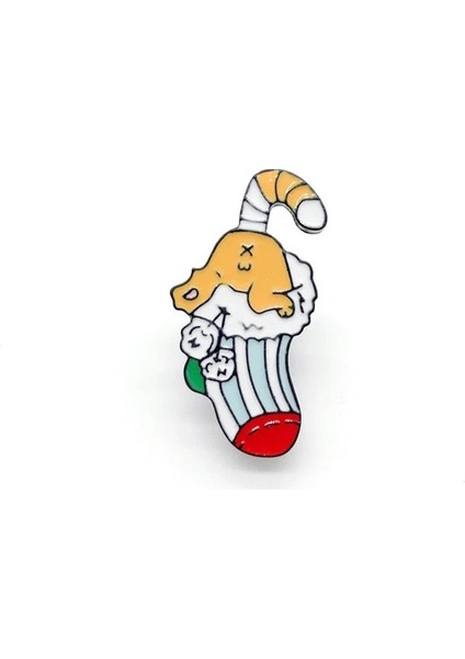 Stil-5 Karikatür Noel Hediyesi Ağacı Araba Fincan Çorap Kahve Emaye Broş Alaşım Rozet Denim Elbise Sırt Çantası Pin Sevimli Tatlı Kadın Takı (Yurt Dışından)