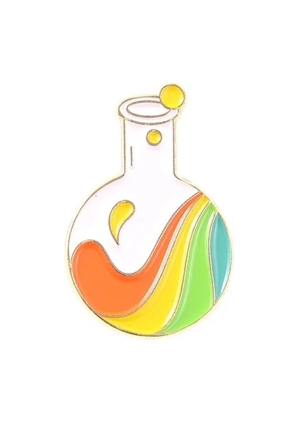 Stil-12 Yaratıcı Kimyasal Moleküler Yapı Dopamin Serotonin Beher Metal Emaye Broş Karikatür Dna Mikroskop Rozet Pin Takı (Yurt Dışından)