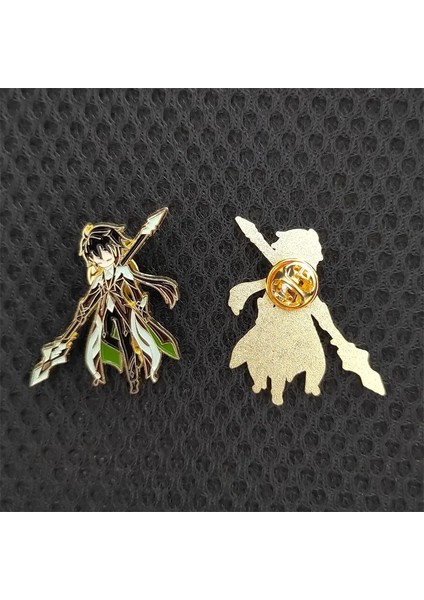 H09 Oyun Genshin Karikatür Metal Anime Emaye Broş Sevimli Yaka Pin ve Rozetleri Takı Aksesuarları Kumaş (Yurt Dışından)