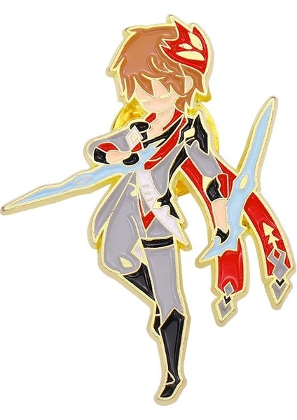 H09 Oyun Genshin Karikatür Metal Anime Emaye Broş Sevimli Yaka Pin ve Rozetleri Takı Aksesuarları Kumaş (Yurt Dışından)