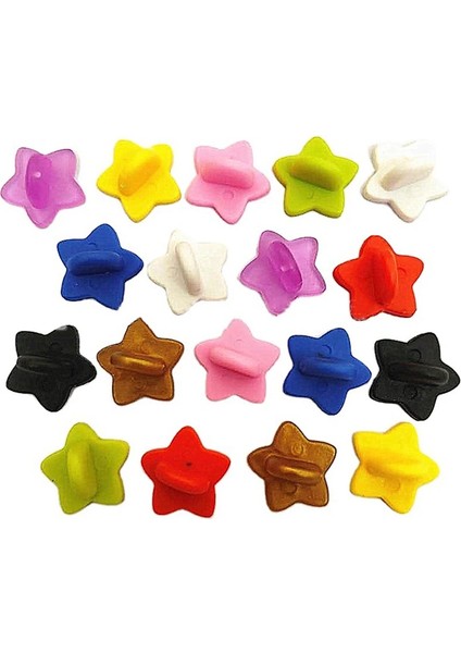 Pembe 50 Adet Kauçuk Broş Toka Yıldız Broş Pin Arkaları Kelebek Debriyaj Sıkmak Rozeti Geri Tıpalar Diy Broş Takı Aksesuarları (Yurt Dışından)
