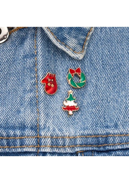 Stil 10 Moda Noel Broş Pin Kadın Erkek Noel Baba Kar Tanesi Noel Ağacı Çan Emaye Broş Yeni Yıl Noel Dekorasyon Hediye (Yurt Dışından)