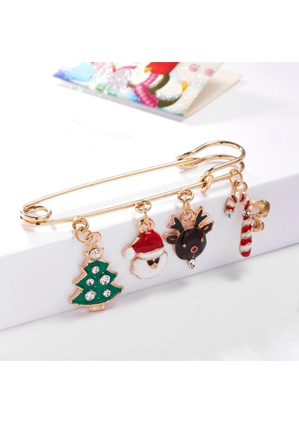 Stil 10 Moda Noel Broş Pin Kadın Erkek Noel Baba Kar Tanesi Noel Ağacı Çan Emaye Broş Yeni Yıl Noel Dekorasyon Hediye (Yurt Dışından) modelleri
