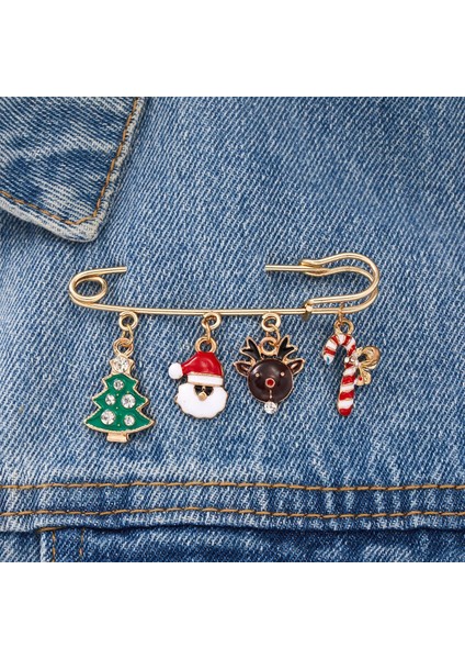 Stil 10 Moda Noel Broş Pin Kadın Erkek Noel Baba Kar Tanesi Noel Ağacı Çan Emaye Broş Yeni Yıl Noel Dekorasyon Hediye (Yurt Dışından) indirimleri