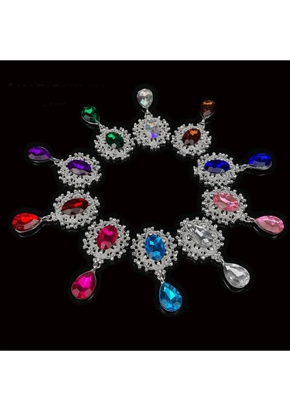 21.kahverengi Yeni 26*46MM 10 Adet Kristal Rhinestone Broş Aksesuarları Diy Düğün Davetiyesi Kartı Şarap Bardağı Hediye Kutusu Yaratıcı Dekorasyon (Yurt Dışından)