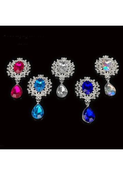 21.kahverengi Yeni 26*46MM 10 Adet Kristal Rhinestone Broş Aksesuarları Diy Düğün Davetiyesi Kartı Şarap Bardağı Hediye Kutusu Yaratıcı Dekorasyon (Yurt Dışından)