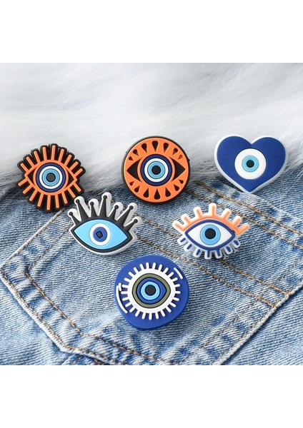 PIN-XH-458-12 1 Adet Klasik Mavi Nazar Silikon Pin Broş Rozet Pin Sekiz Trigram Pvc Pin Emaye Pin Sırt Çantası Hediye Kadınlar Için (Yurt Dışından) indirimleri