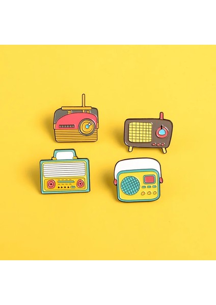 W8932 Yaratıcı Retro Vintage Daktilo Kaydedici Emaye Pin Kaset Teyp Rozeti Broş Denim Gömlek Sırt Çantası Takı Arkadaşlar Için Hediye (Yurt Dışından) indirimleri