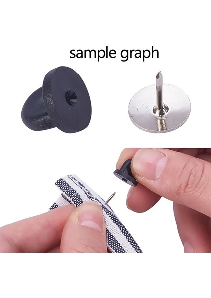 Mavi 50 Adet Kauçuk/metal Pin Arkalıkları Kalp Broş Toka Düğme Klipsler Diy Yaka Toka Aksesuarları Kadınlar Için Takı Yapımı Bulguları (Yurt Dışından) fırsatları