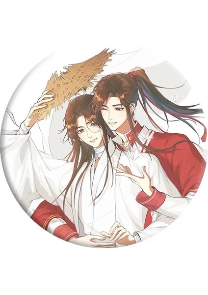 2-6 Cennet Yetkilisinin Nimet Broş Kadın Yuvarlak Broş Erkekler Anime Sevimli Hua Cheng Unisex Pimleri Rozetleri Çanta Trendy Metal Broszka (Yurt Dışından)