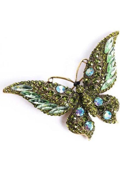 WI184-MAVI Lüks Zarif Tam Kakma Zirkon Kelebek Broş Moda Bayanlar Broş Bayanlar Düğün Parti Elbise Pin Takı Hediye (Yurt Dışından) fırsatları