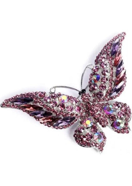 WI184-MAVI Lüks Zarif Tam Kakma Zirkon Kelebek Broş Moda Bayanlar Broş Bayanlar Düğün Parti Elbise Pin Takı Hediye (Yurt Dışından) indirimleri