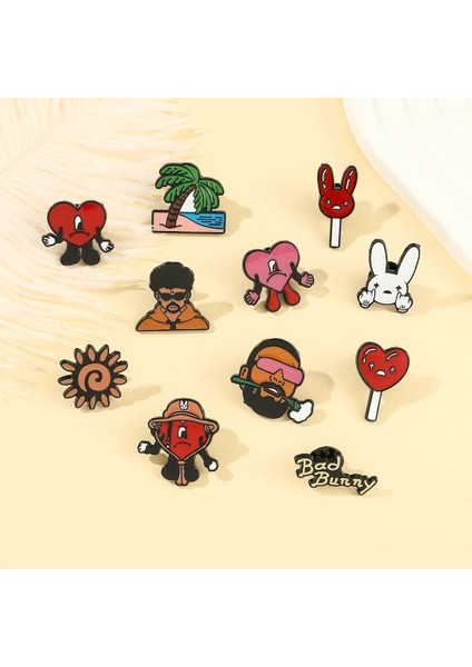 Charm Takı Yeni Kötü Tavşan Broş Yaratıcı Takı Kırmızı Kalp Rapçi Kötü Tavşan Emaye Pin Giyim Sırt Çantası Pimleri Aksesuarları Çocuklar Için Hediye (Yurt Dışından)