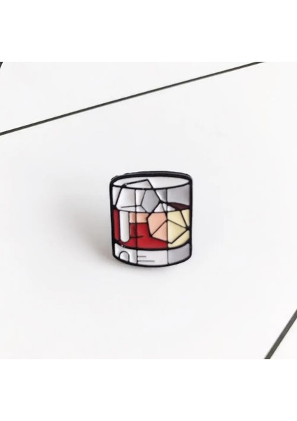 WY2355 Viski Buz Küpü Emaye Pin Güçlü Şarap Broş Sırt Çantası Elbise Yaka Lezzetli Içecek Takı Hediye Alkollü Içen Için (Yurt Dışından) fiyatları