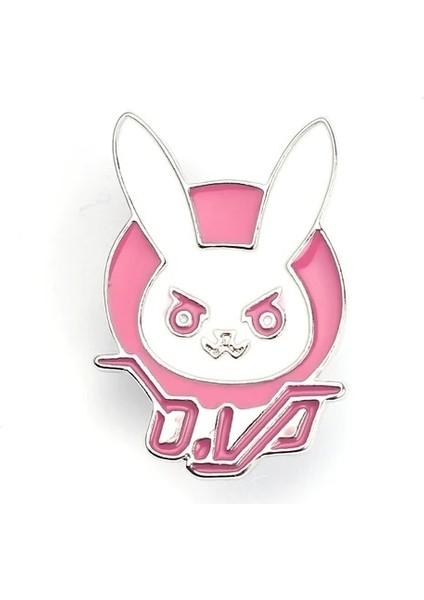 XZ231 Overwatch Oyunu Dva Tavşan Tavşan Metal Pin Pembe Trendy Takı Diva Tavşan Sert Emaye Pin Cosplay Kostüm Kız Aksesuarı (Yurt Dışından)