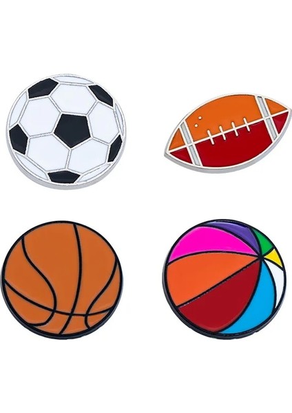 MP374-13 Emaye Etiket Pimleri Futbol Basketbol Çocuk Broş Çocuk Spor Öğrenci Rugby Topu Broş Sırt Çantası Rozetleri Ceket Pin (Yurt Dışından)