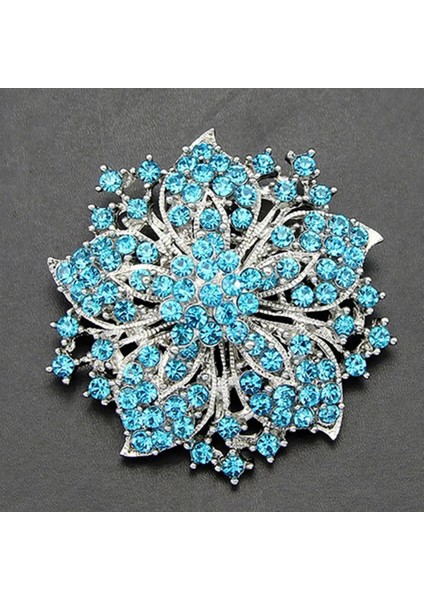 Kırmızı 5.2 cm Rhinestone Vintage Çiçek Broşlar Kadınlar Için Düğün Broş Elbise Parti Ceket Zarif Kristal Çiçek Pimleri Broşlar Çiçeği Broş (Yurt Dışından) fırsatları