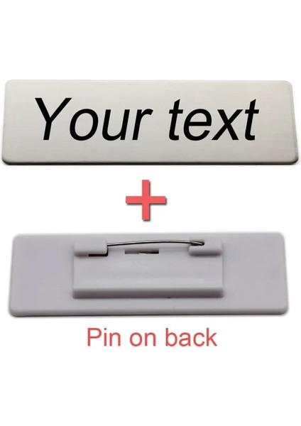Fırçalanmış Gümüş Pin Satıcıya Bilgi Gönder 7X2CM Logonuzu Kazıyın Metin Plakası Rozeti Kişiselleştirin Broş Pimi Mıknatıs Çift Taraflı Bant Kimlik Kapı Posta Kutusu Isim Etiketi (Yurt Dışından)