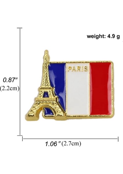 MP884-5 Fransa Ulusal Bayrağı Emaye Pimleri gr Paris Eyfel Kulesi La Tour Eyfel Hatıra Rozeti Broş Çanta Elbise Yaka Pin (Yurt Dışından)