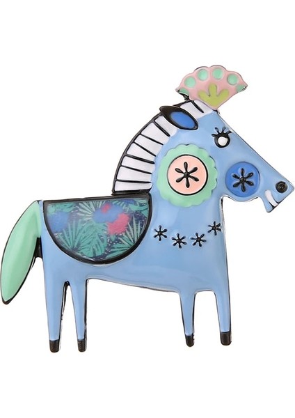 BO2103BLBE Satış Çocuklar Broş Hediye Emaye At Hayvan Inek Fil Boğa Moda Takı Yaka Iğnesi Erkek Kız Ceket Sanat Broşlar Kadınlar Için Yeni (Yurt Dışından) indirimleri