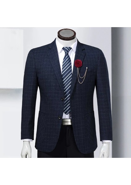 Gri Kore Damat Düğün Broş Kumaş Sanatı El Yapımı Gül Çiçek Broş Yaka Pin Rozeti Püskül Zincir Erkek Takım Elbise Aksesuarları (Yurt Dışından) modelleri