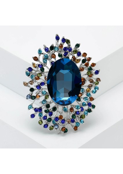 PINK1364-PK Beaut&berry Popüler Rhinestone Çiçek Broş 6 Renk Kadın Elbise Parti Ofis Rahat Pimleri Aksesuarları Hediyeler (Yurt Dışından) fırsatları