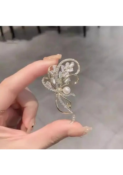 Stil 10 2023 Yeni Kırmızı Gül Çiçek Broş Kadınlar Için Zarif Bluz Broş Pin Elbise Lüks Moda Takı Aksesuarları Parti Hediyeleri (Yurt Dışından)