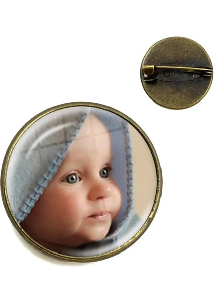 Stil 3 25MM Özel Broş Fotoğraf Anne Baba Bebek Çocuk Büyükbaba Ebeveynler Aile Yıldönümü Yaka Pimleri Için Özel Tasarlanmış Logo Fotoğraf Hediye (Yurt Dışından) fırsatları