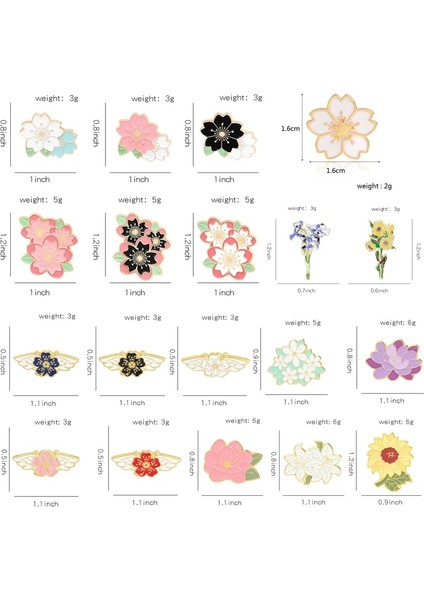 Stil-15 Kiraz Çiçek Serisi Emaye Pimleri Pembe Çiçeği Sakura Broş Yıldönümü Çanta Yaka Pin Rozeti Takı Hediyeler Kadınlar Için Arkadaşlar (Yurt Dışından) fırsatları