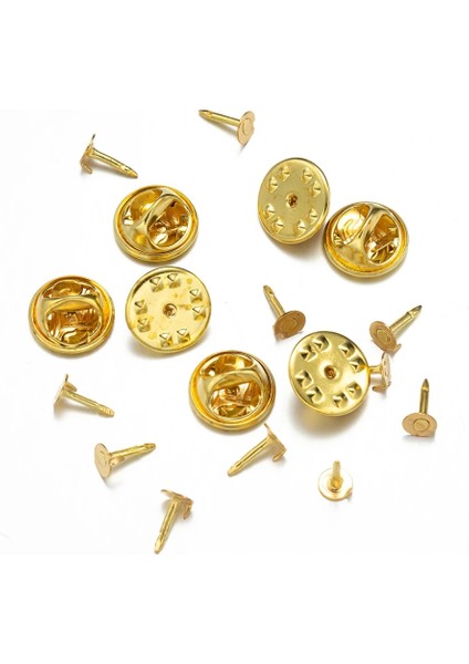 Antik Bronz Set 200 Adet 1 Paket Altın Rodyum Bakır Tırnak Kravat Tack Pimi Debriyaj Kelebek Toka Broş Tabanı Kadınlar Için Diy Takı Dekorasyon Yapma Malzemeleri (Yurt Dışından) fiyatları