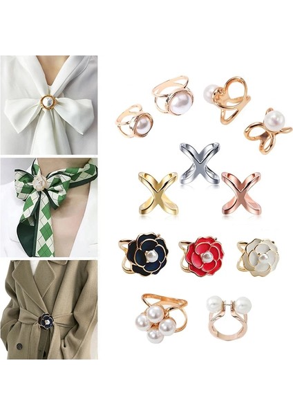 SJK005 2.8 cm Çeşitli Stiller Basit Atmosfer Güzel Lüks Ipek Eşarp Toka Takı Aksesuarları (Yurt Dışından) fiyatları