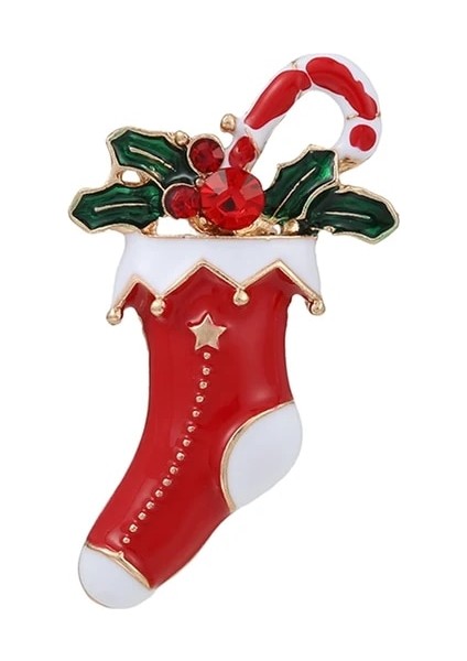 024 Chirloys Moda Noel Pimleri Hediyeler Noel Çanları Çelenk Kar Tanesi Yıldız Kristal Broş Kadınlar Için Renkli Yeni Yıl Broş (Yurt Dışından)