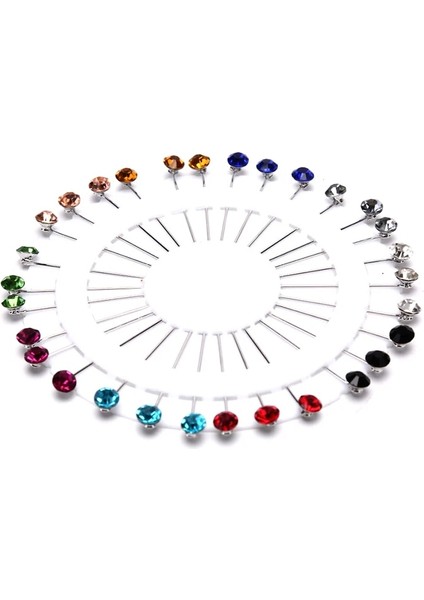 14 12/30 Adet/takım Kristal Diamante Tekerlek Broş Uzun Pimleri Dikiş Budak Düğün Şapka Başörtüsü Eşarp (Yurt Dışından) fırsatları