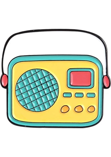 XZ1269 Yaratıcı Karikatür Retro Bant Tv Radyo Kayıt Daktilo Metal Broş Klasik Kişilik Giyim Rozeti Pimleri Aksesuarları Hediyeler (Yurt Dışından)