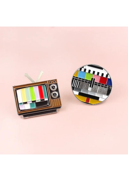 XZ1269 Yaratıcı Karikatür Retro Bant Tv Radyo Kayıt Daktilo Metal Broş Klasik Kişilik Giyim Rozeti Pimleri Aksesuarları Hediyeler (Yurt Dışından)