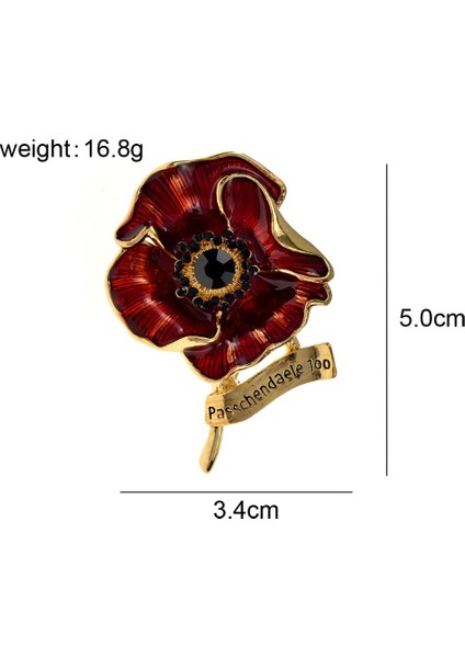 Gümüş Cindy Xiang Rhinestone Gelincik Çiçeği Broş Kadınlar Için "unutmayalım" Mektup Pin Kırmızı Emaye (Yurt Dışından) modelleri