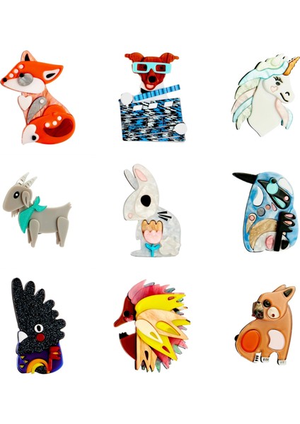 JBSW191 Yaologe 2022 Yeni Akrilik Tilki Köpek At Broş Kadınlar Için Unisex Moda Karikatür Sevimli Hayvan Parti Gündelik Broş Pin Hediyeler (Yurt Dışından) fiyatları