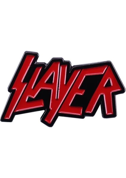 Stil 1 Kaya Slayer Broş Kırmızı Mektup Slayer Yaka Iğnesi Aksesuarları Unisex Elbise Çantası Denim Düğme Bandı Hayranları Arkadaş Hediyeler (Yurt Dışından)