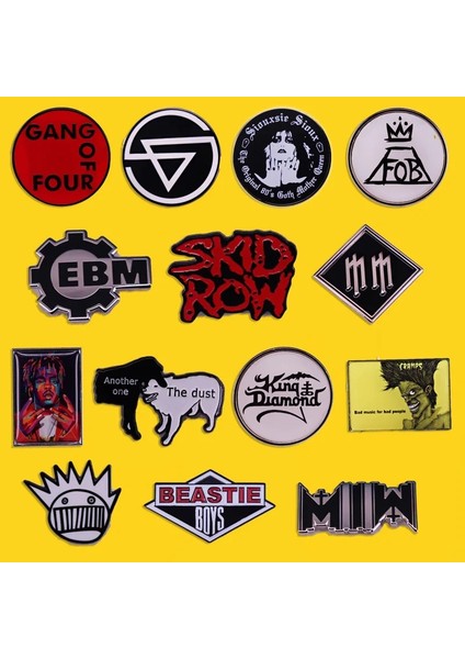 15 Yeni Yüksek Kalite Moda Rock Grubu Emaye Pin Pop Müzik Punk Rozeti Yaka Pin Arkadaşa Göndermek Fan Madalya Hediye Denim Ceket Broş (Yurt Dışından)