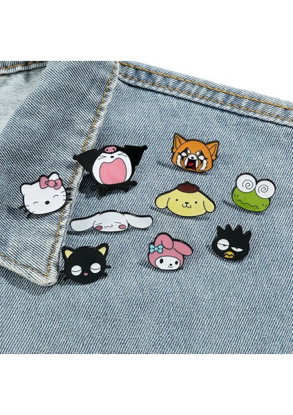 Gösterildiği Gibi Sanrio Karikatür Broş Anime Aksiyon Figürleri Hello Kitty Kuromi Melodi Büyük Kafa Broş Emaye Takı Pimleri Çocuk Doğum Günü Hediyeleri (Yurt Dışından)