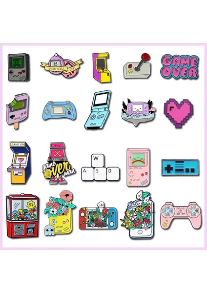 WY1654 Klasik Retro Pet Gacha Makinesi Metal Emaye Broş Taşınabilir Sanal Oyun Konsolu Rozeti Pin Eğlenceli Moda Giyim Takı Hediye (Yurt Dışından) fiyatları