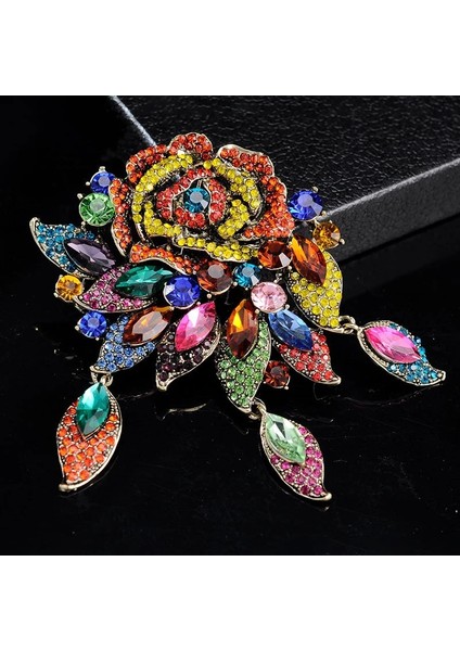 Stil 1 Skeds 2023 Yaratıcı Tam Taklidi Çiçek Büyük Lüks Kadınlar Için Broşlar Lady Moda Abartılı Ziyafet Elbise Toka Pimleri (Yurt Dışından) indirimleri