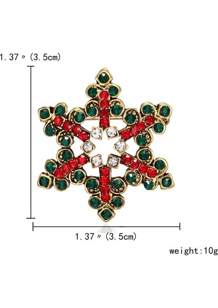 Stil 6 Rinhoo Trendy Noel Jingle Bells Ilmek Broşlar Rhinestone Noel Kar Tanesi Çiçek Çelenk Yıldız Kalp Yaka Pin Yeni Yıl Hediyesi (Yurt Dışından)