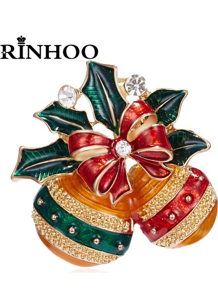 Stil 6 Rinhoo Trendy Noel Jingle Bells Ilmek Broşlar Rhinestone Noel Kar Tanesi Çiçek Çelenk Yıldız Kalp Yaka Pin Yeni Yıl Hediyesi (Yurt Dışından) fiyatları