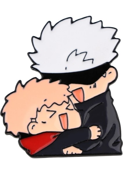 21 1 DZ2432 Anime Komik Tarzı Sevimli Emaye Pimleri Gojo Satoru Yaka Pin Giysi Sırt Çantaları Rozeti Takı Aksesuarları (Yurt Dışından)